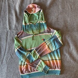 Aviator Nation Multicolor Striped Hoodie (Size S)